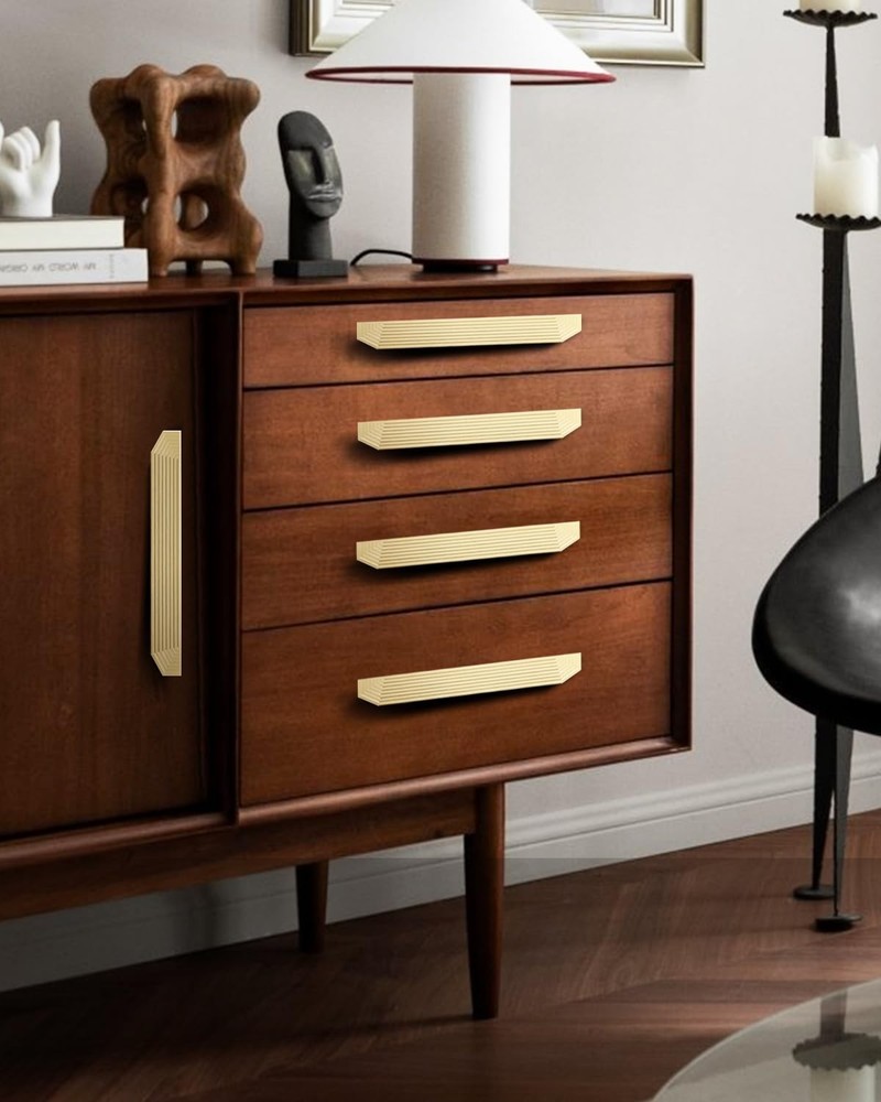 Brass Cabinet pulls Brushed Drawer pulls Modern Gold Cabinet Cabinet Handles ...