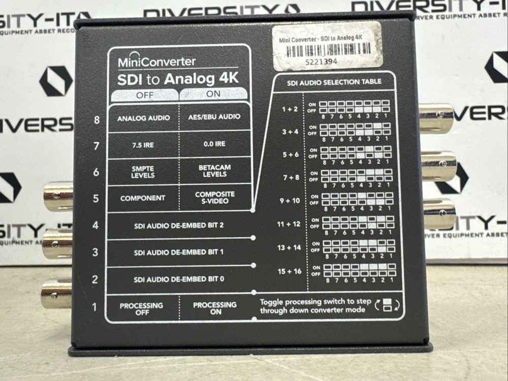 Blackmagic design SDI to Analog 4k