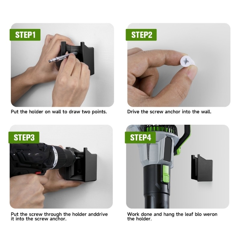 Space Saving Vertical Blower Wall Mount Heavy Type Plastic Blower Brackets