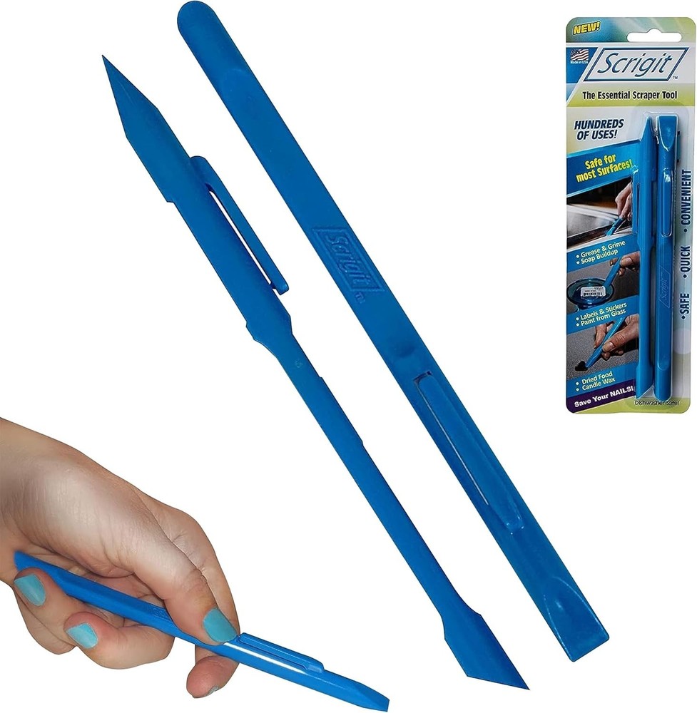 Made in USA No-Scratch Scraper Tool 2 Pack - Multi-Function Cleaning Solution