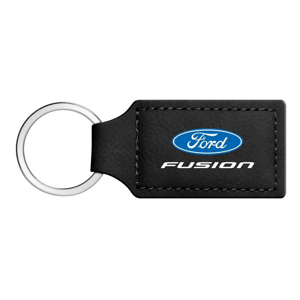Ford Fusion Rectangular Black Leatherette Key Chain
