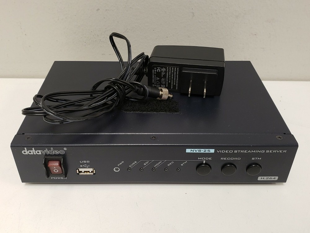 DATAVIDEO NVS-25 VIDEO STREAMING ENCODER / RECORDER w/ POWER ADAPTER