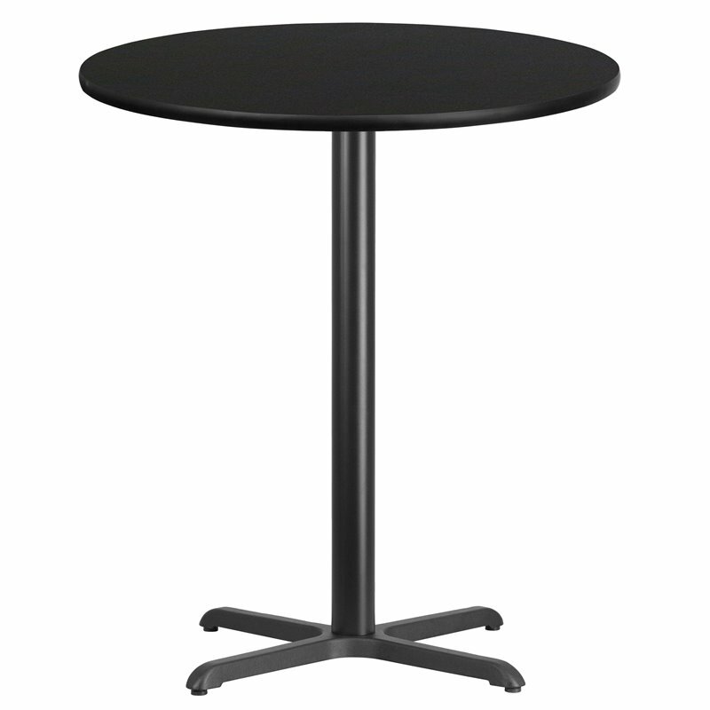Flash Furniture 36Rd Laminate Table-X-Base In Black