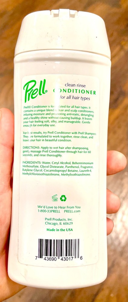 2 Pack PRELL Moisturizing Clean Rinse Conditioner, 13.5 oz each