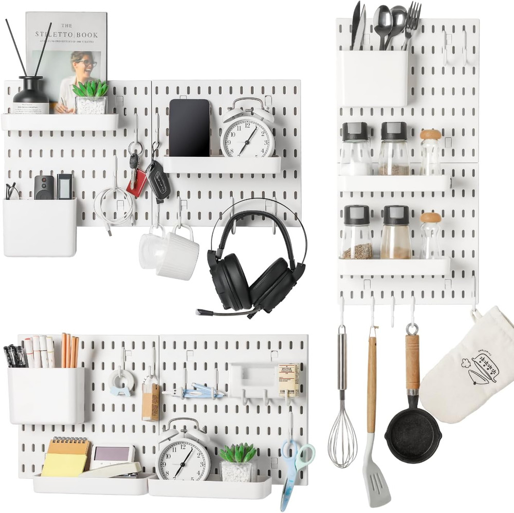 Peg Board Organizer Accessories, Peg Board With Accessories, Pegboard Hooks, Peg