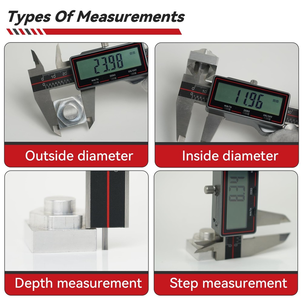 Wireless Digital Caliper 0-6 Inch/150mm with Data Transfer to Excel/Phone/PC,...