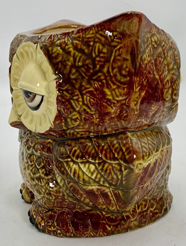Claylicious Painted Ceramic Owl Planter Pot