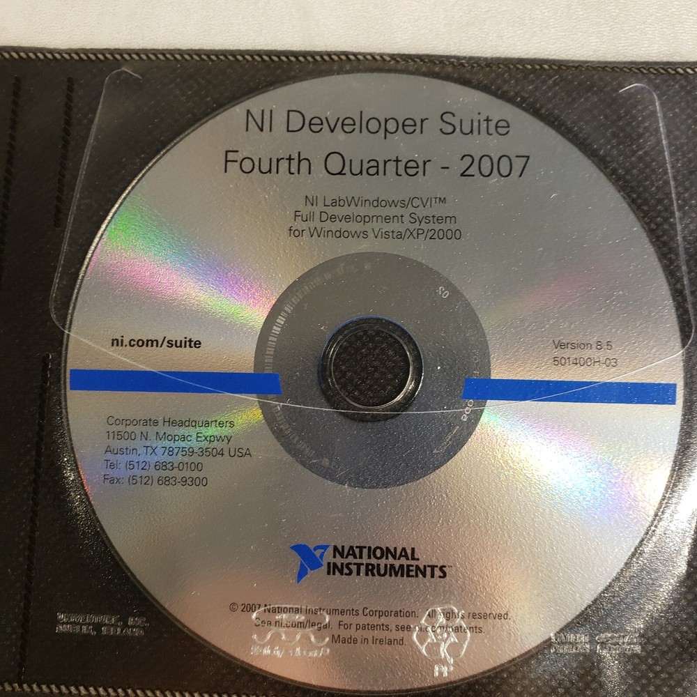 NI 501400H-03 Developer Suite Fourth Quarter 2007 Full Development System 8.5