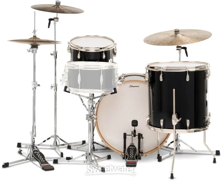 Slingerland Studio King 3-piece Shell Pack - Del Norte Black Lacquer