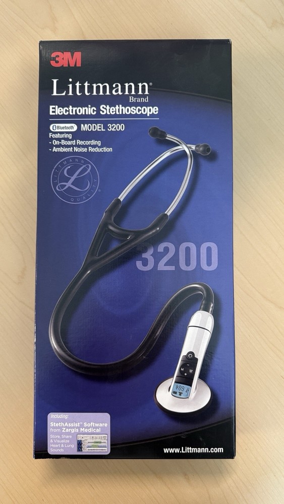 3M Littmann 3200 Electronic Stethoscope On-Board Recording, Bluetooth Maroon
