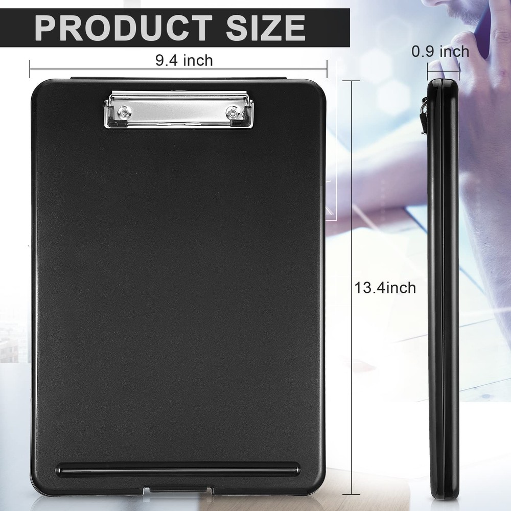 Geyee 8 Pcs Clipboard with Storage Plastic Foldable Nursing Clipboard Storage...