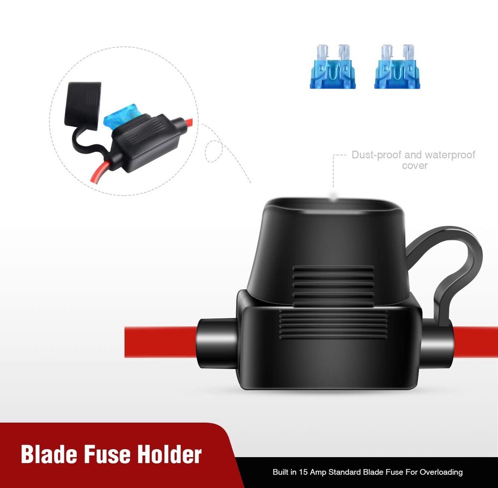 12V-24V Battery Clips Cigarette Lighter Socket Adapter 4M 13ft Cable Extension