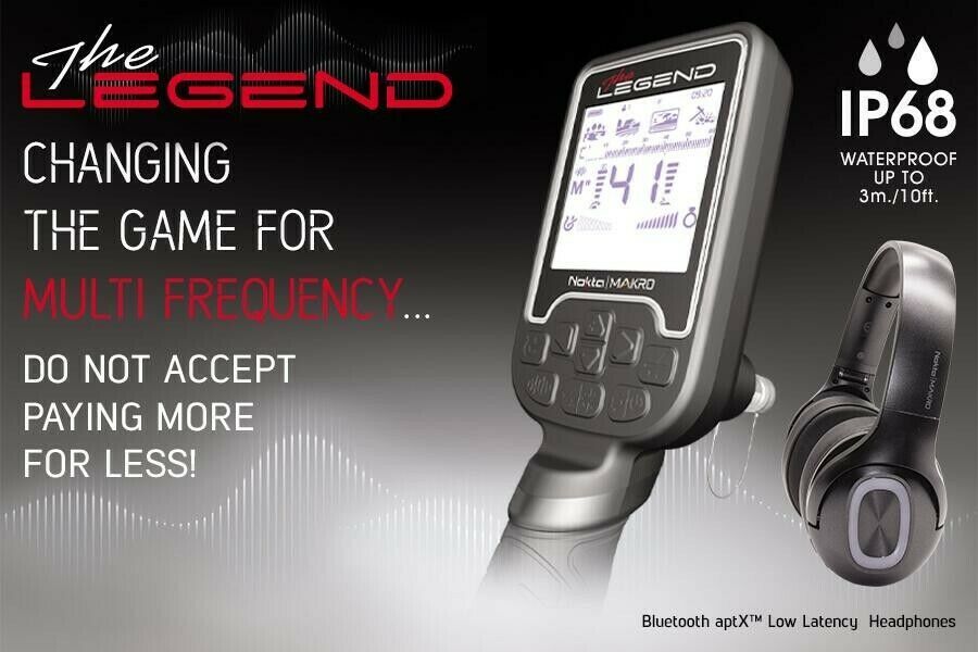 Nokta Legend PRO-PACK Multi-Frequency Waterproof Metal Detector, 2 Coil Package