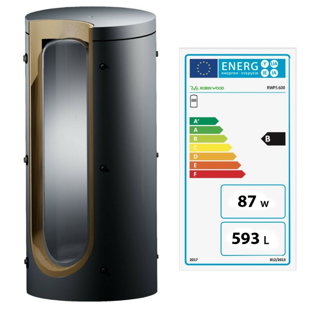 Buffer storage 600 liters with removable insulation solar hot water tank