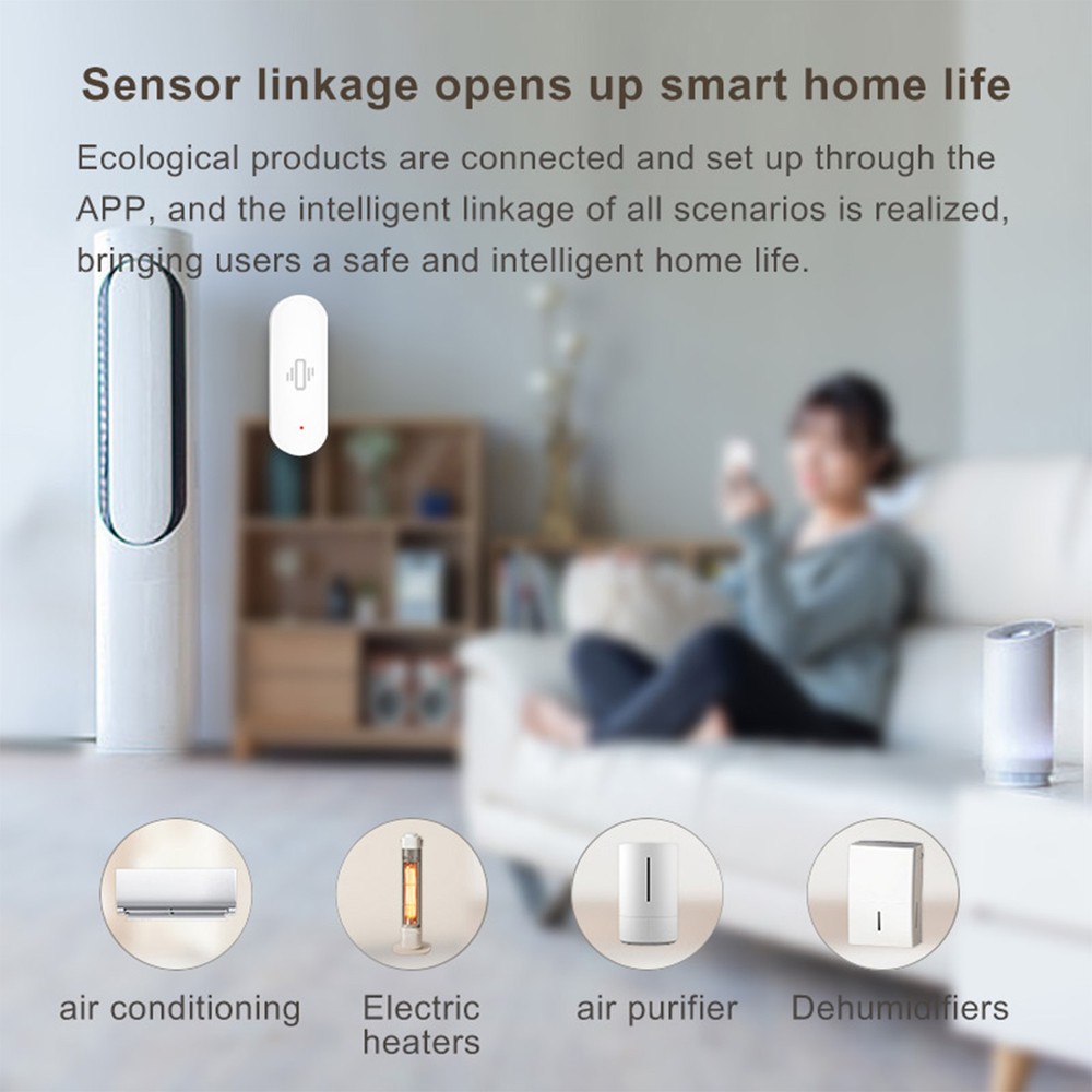 WiFi Vibration Sensor TY APP Remote Control Vibration Drop Alarm Detector Smart