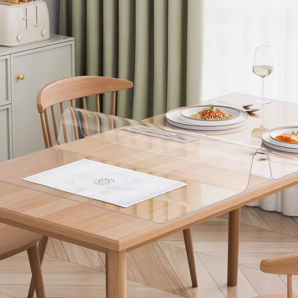 Plastic Table Cover 36 X 48 In. 1.5 Mm Thick Clear Table Protector Solid Rectang