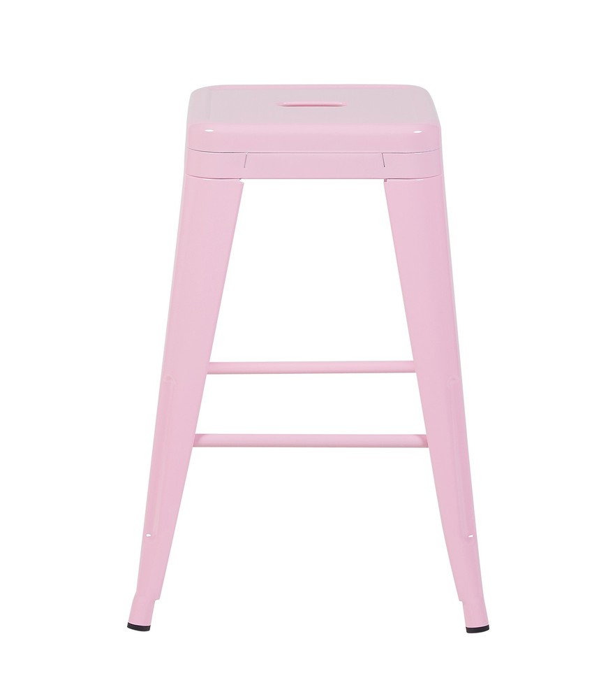 24 Inch Counter Height Stool, Backless Metal Bar Stools Set of 4, Non-Stackabl