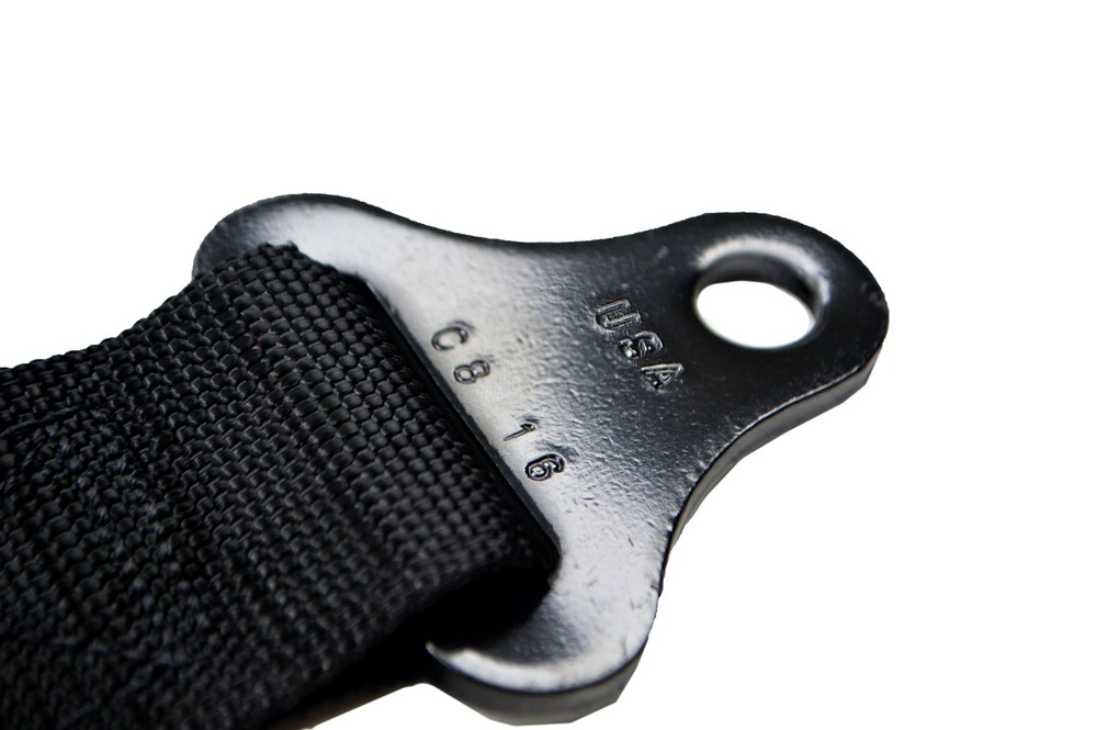 DIRT RACING HARNESS BLACK CHECKERBOARD 3 POINT FLOOR Y MOUNT BELT PULL UP LAP