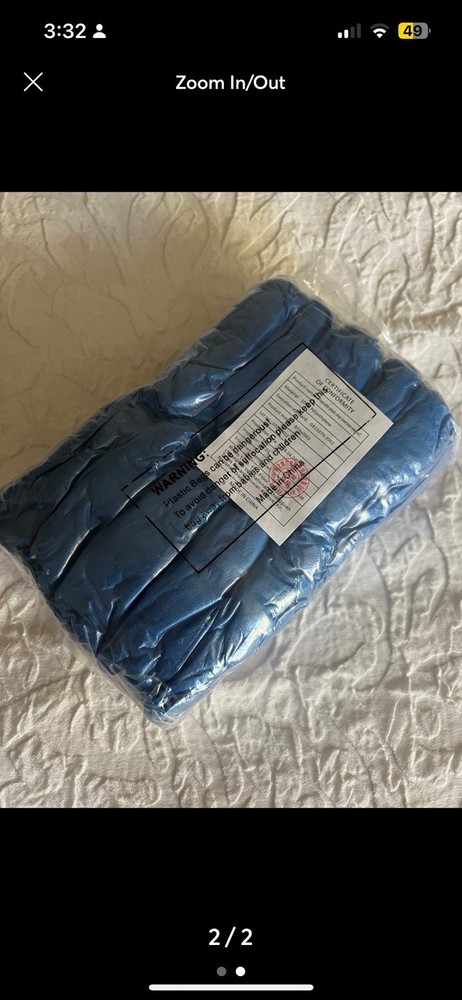 Buself Disposable Plastic Shoe Covers, 100 Pcs