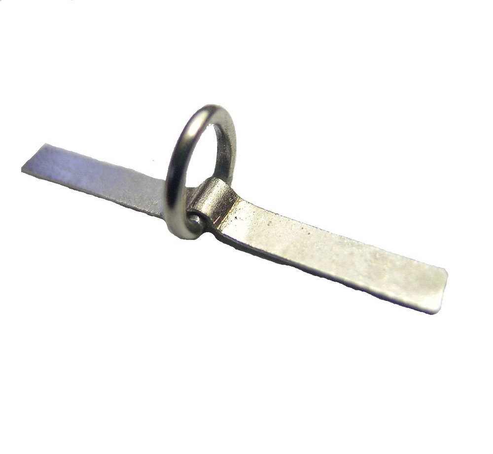 FIVE (5) CLASSIC FOLDING HOOK KEEPER STRAP AND RING STYLE  CHROME