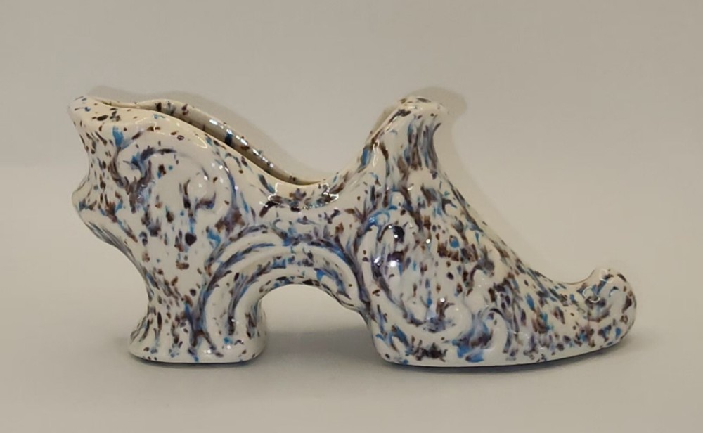 Victorian Ceramic Speckle Splatter Paint Shoe