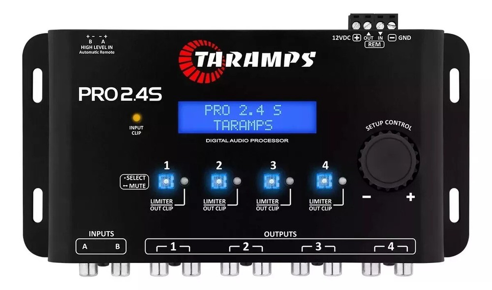 Taramps Pro 2.4S DSP Crossover Full Digital Signal Processor Equalizer Sequencer