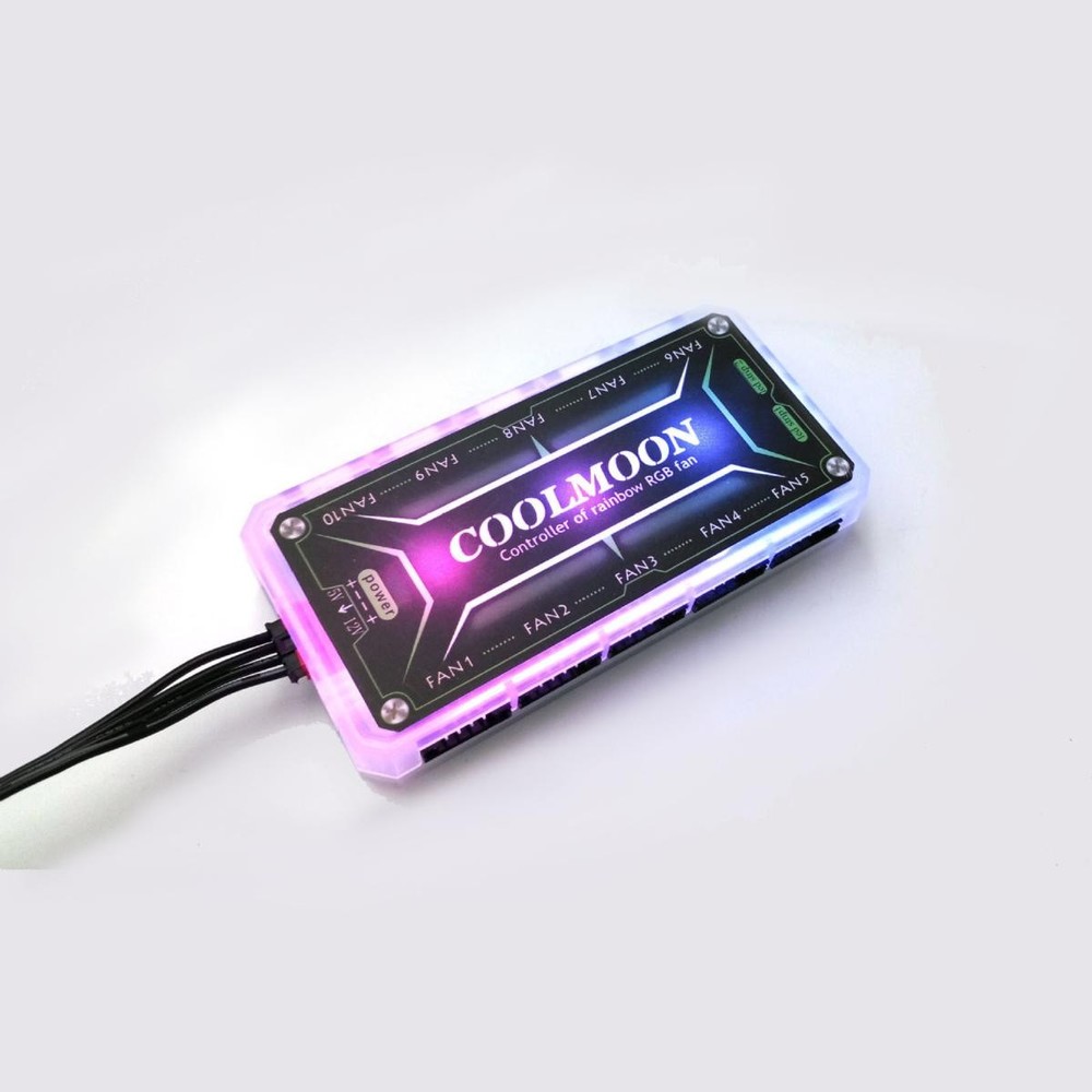 RGB Fan Controller Remote Control Computer Case 12V PC Cooling Chassis Fan Hub M