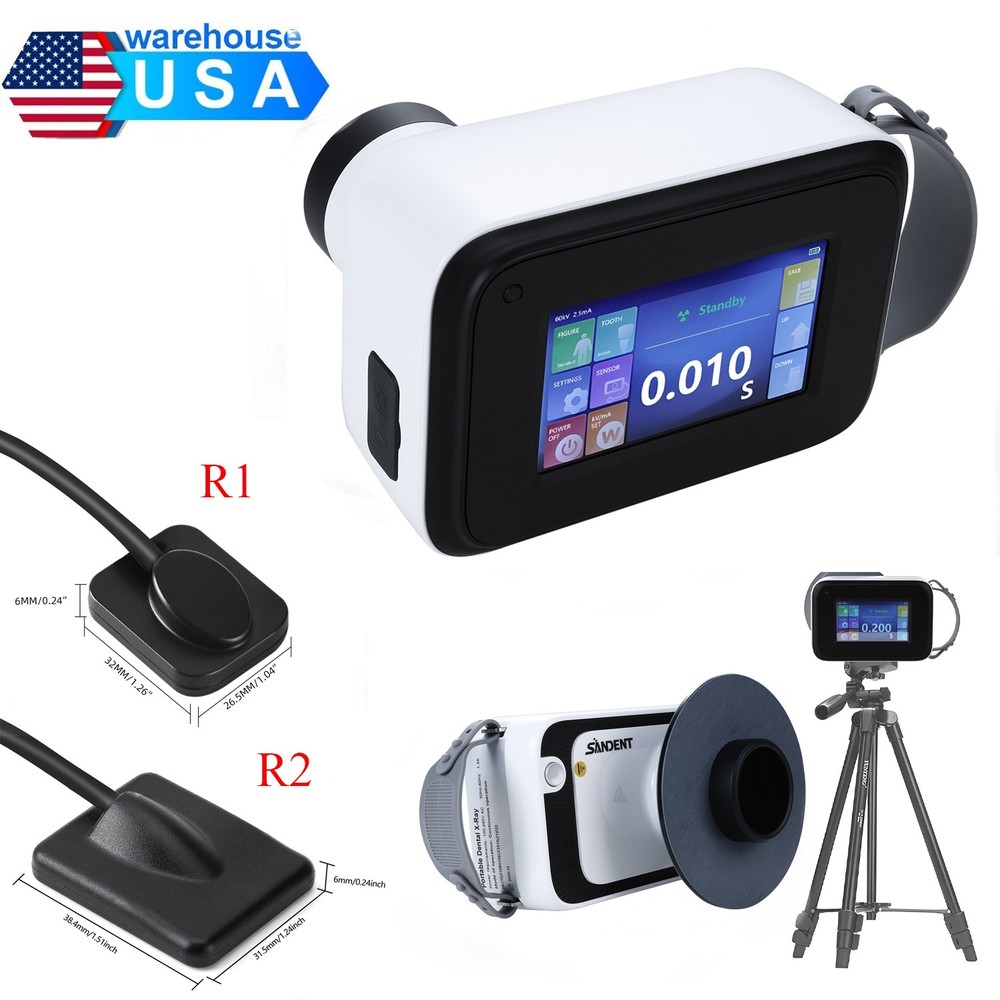 Dental X Mobile Unit Ray Digital Machine w/Shield / Sensor Size 1/2