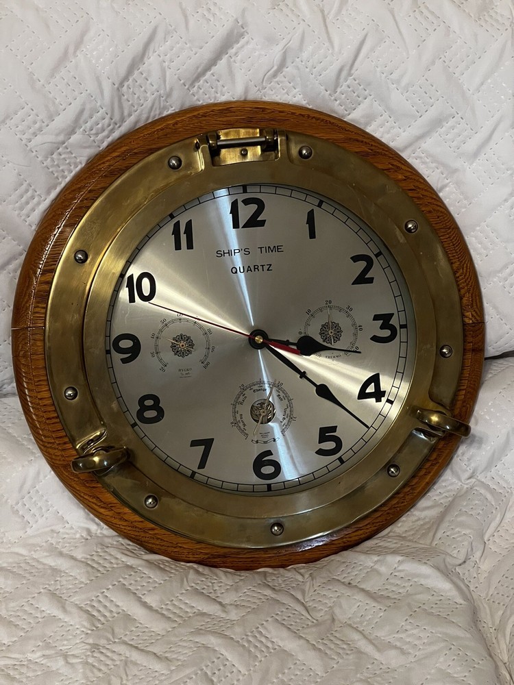 Ships Time Ship Clock Brass