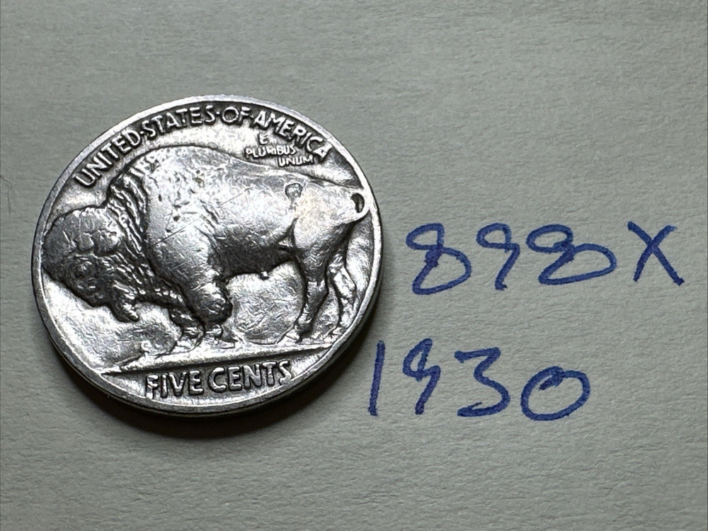 1930 5C Buffalo Nickel 898X