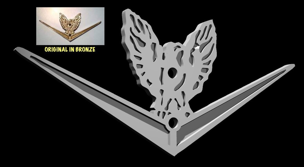 Single Plastic Bertram Exterior Emblem (mid 70's Type)