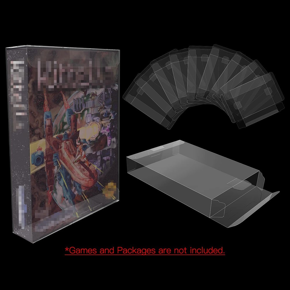 10x SEGA MASTER SYSTEM CIB GAME - CLEAR PROTECTIVE BOX PROTECTOR SLEEVE CASE