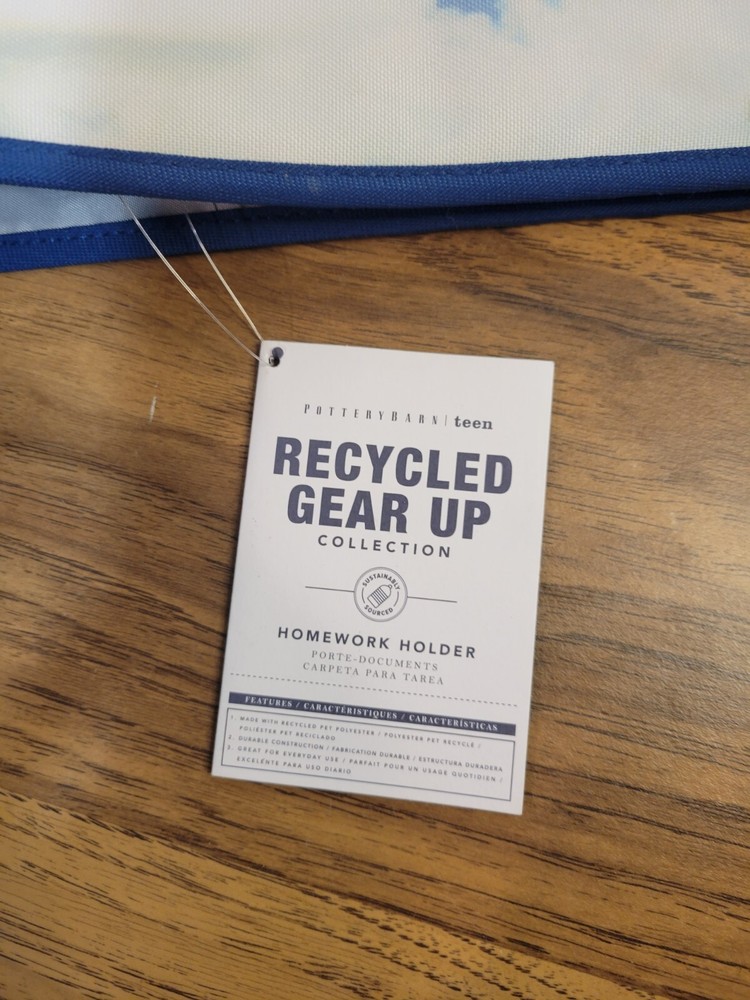 2 Pottery Barn Teens Homework Holder Folders Clouds "SR"