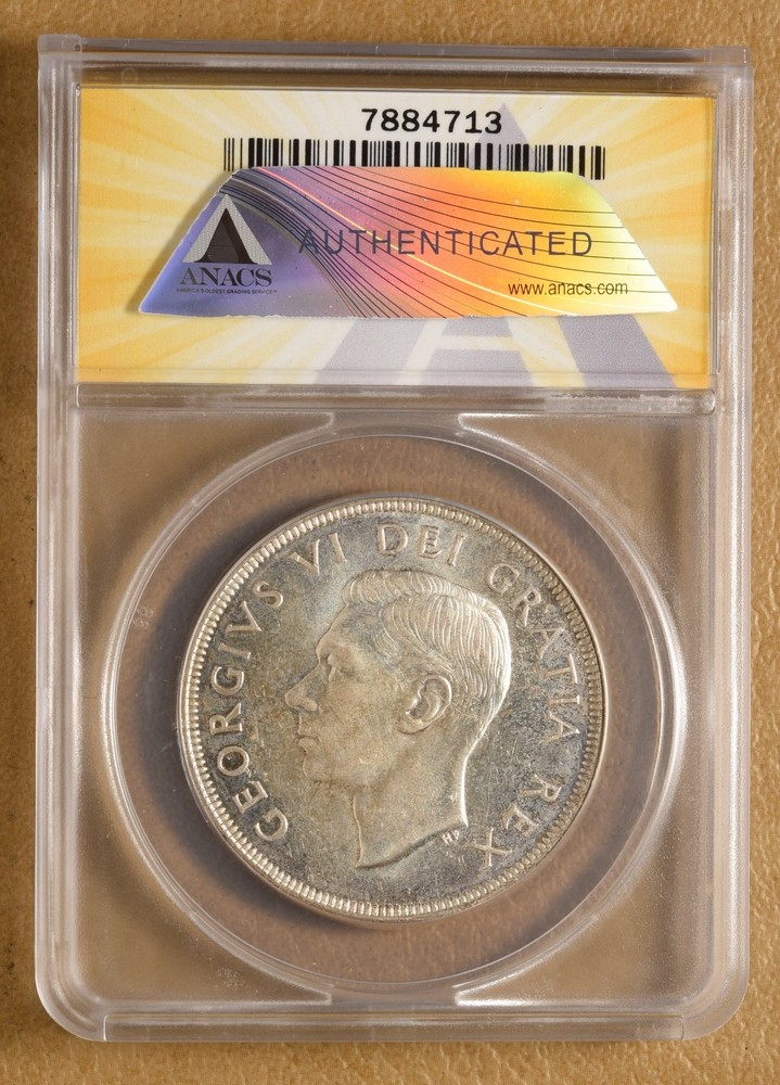 1951 Canada Silver Dollar ANACS MS63