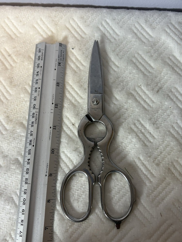 Brushed Stainless Kitchen Shears Pull Apart Made In Italy