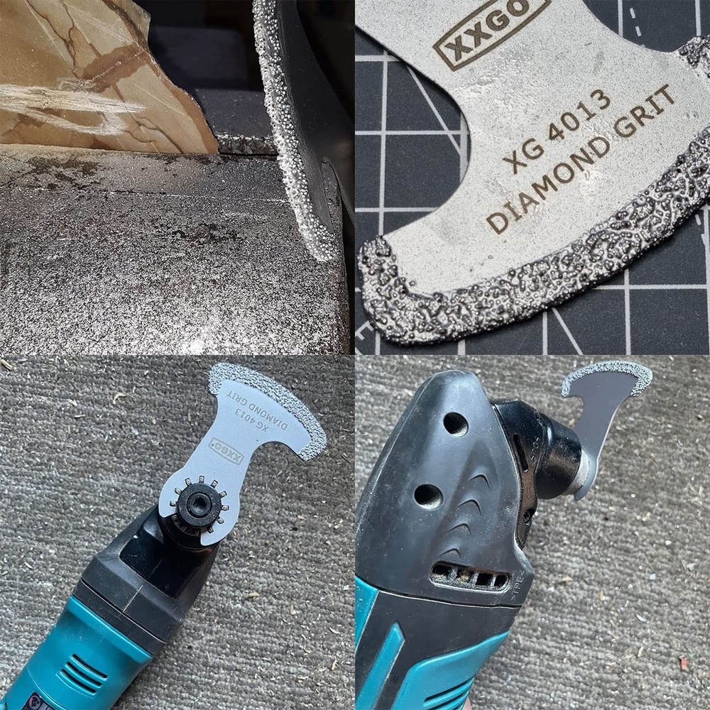 XXGO 8 Pcs Oscillating Multi Tool Diamond Segment Swing Grit 8 PCS, Silver