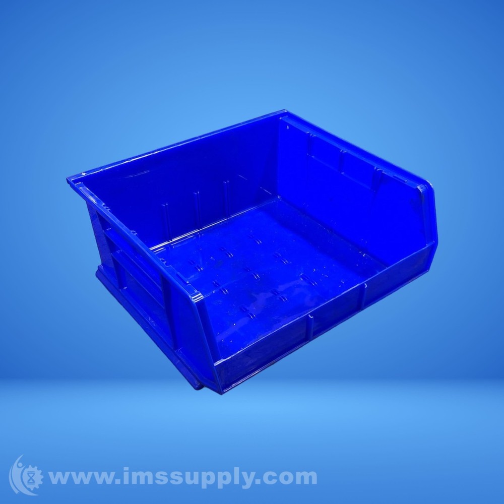 Uline S-12420 Blue Plastic Stackable Bin USIP