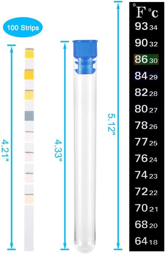8 in 1 Aquarium Test Kit Fish Tank Strips Accurate Water Quality Testing 100