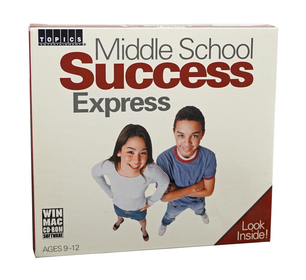 Middle School Success Express (Ages 9-12) Learning Software FREE US Shiping