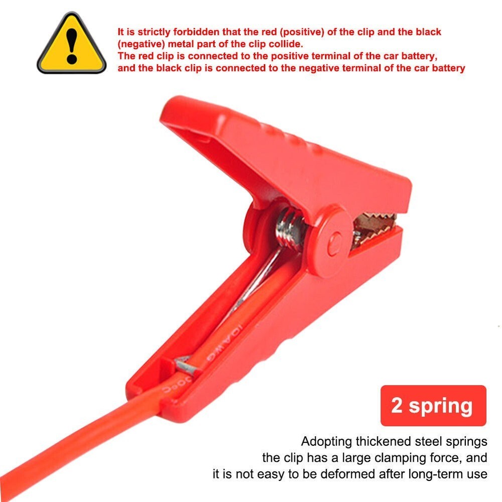 Practical To Use Jump Starter Cable Replacement 12V Clamp Clip