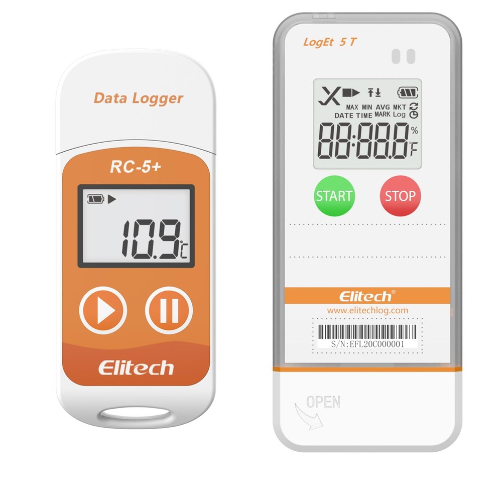 Elitech RC-5+ Digital PDF USB Temperature Data Logger + Digital...