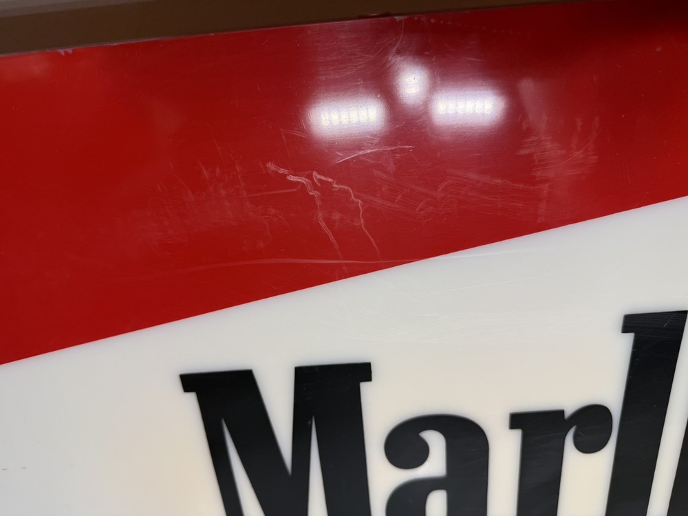 Double Sided Lighted Marlboro Sign / Programable Led Message Board Vintage