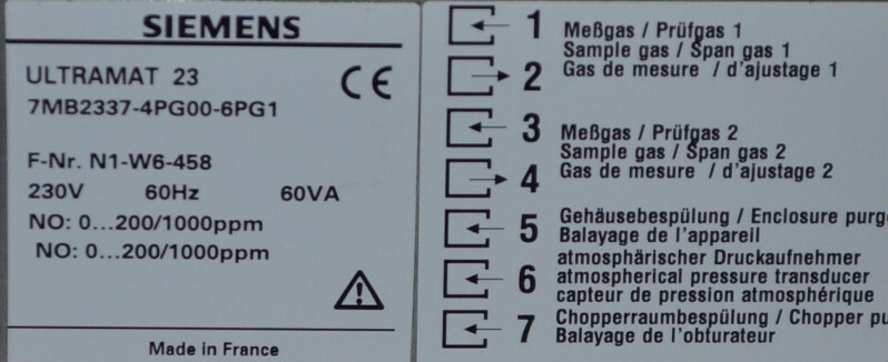 SIEMENS ULTRAMAT 23 Gas Analyzer[#A01]