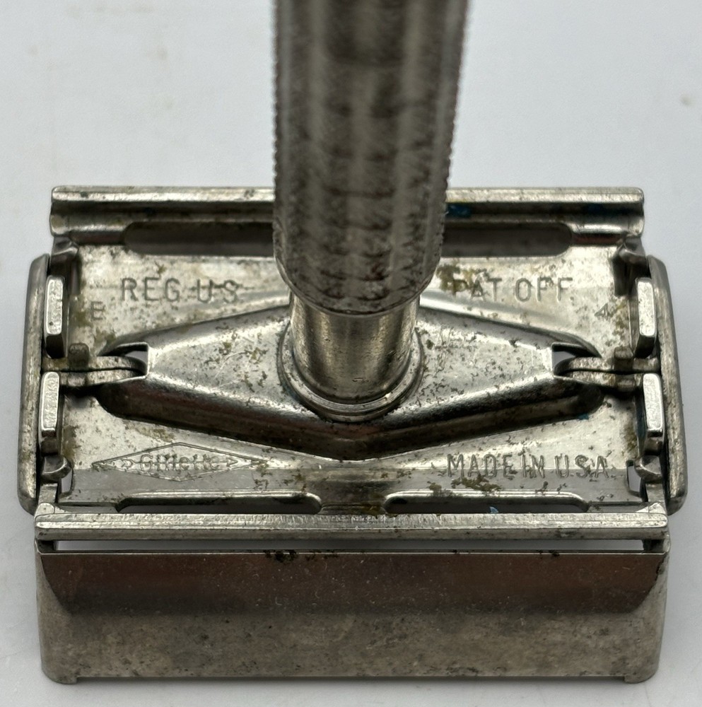 Vintage 1959 Gillette E4 Super Speed Double Edge Safety Razor Old 59 E-4 E/4