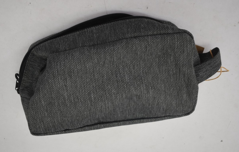 Mastercard Small Toiletry Bag Gray w USB Adapter & Pen & Notebook Journal Small