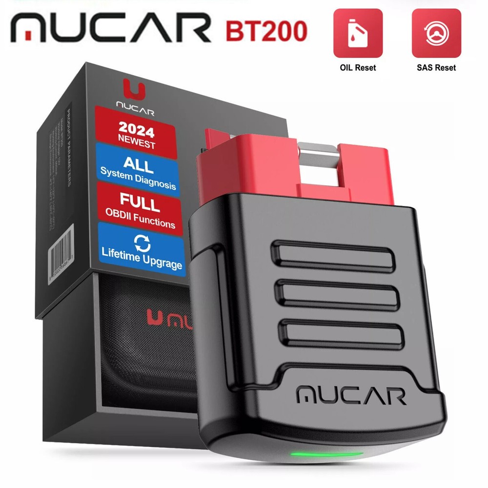 MUCAR BT200 All System Diagnostic OBD2 Code Reader Check Engine Oil & SAS Resets