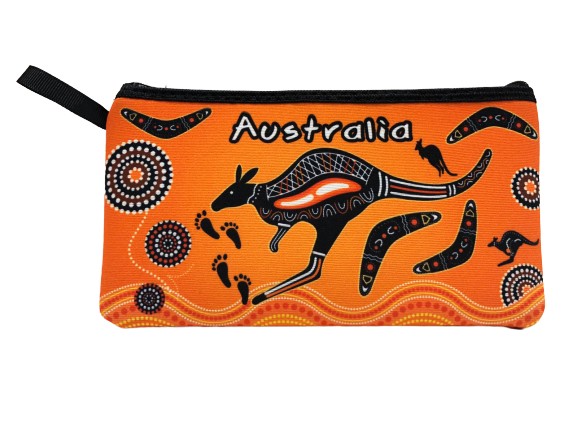 Orange Aboriginal Art Pencil Case