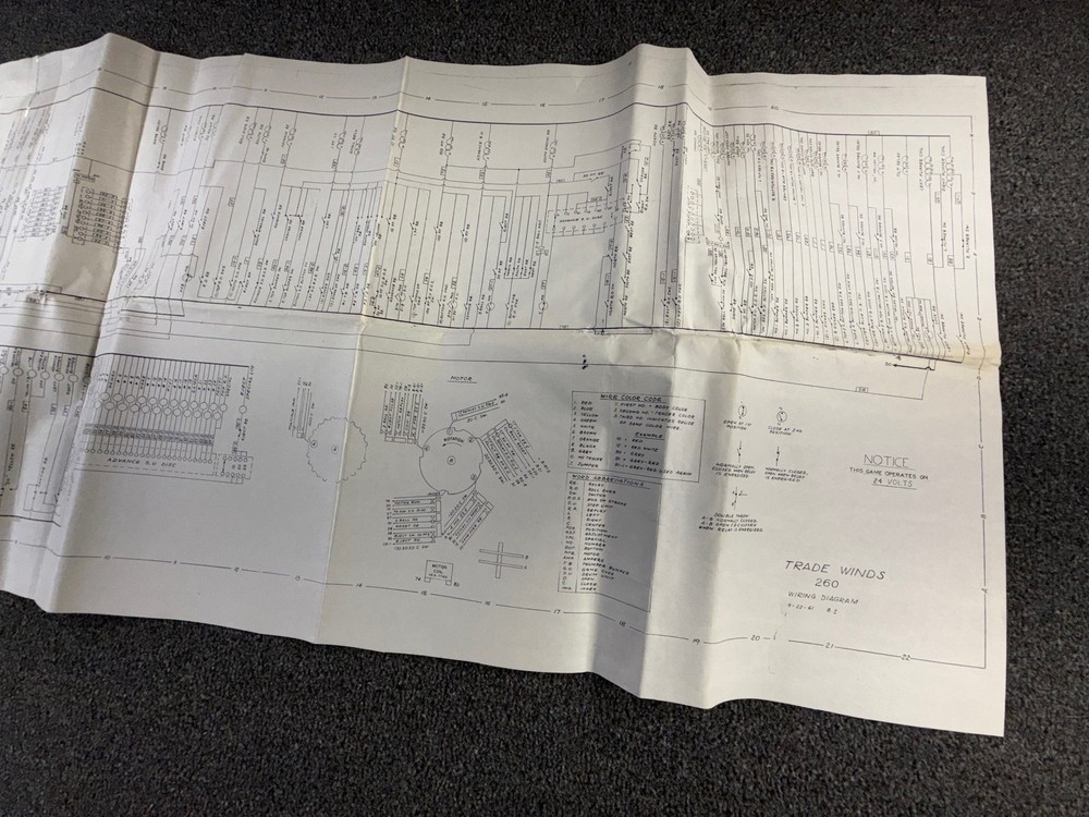 Williams Trade Winds Pinball Machine Game Manual Schematics