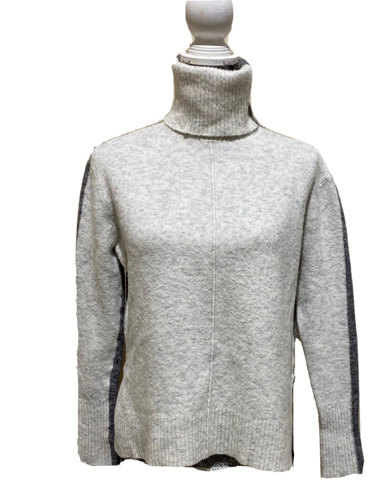 Athleta Turtleneck Sweater Womens XS Gray Wool Blend Long Sleeve Pullover Top
