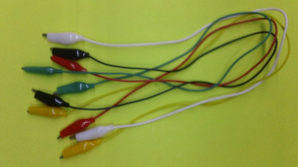 5pcs 50cm Double-ended Crocodile Clips Cable Alligator Clips testing wire DC AC